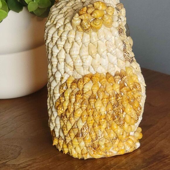 Vintage Unique 5" Owl Made of Seashells - Picture 5 of 7